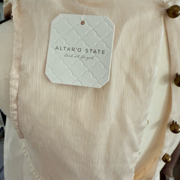 Altar'd State Cream Mini Dress or Tunic New with Tags - Picture 3 of 9